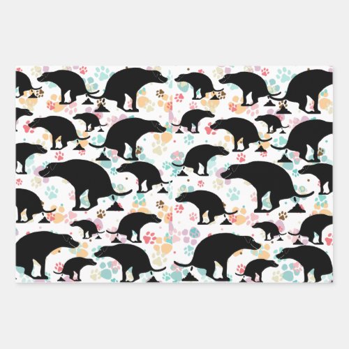 Fun pooping dog  wrapping paper sheets