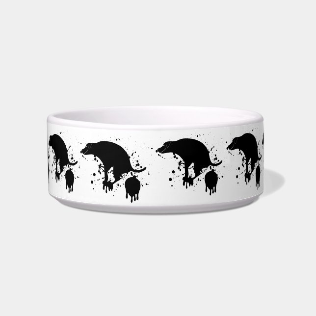 Fun Pooping Splatter Dog Bowl (Front)