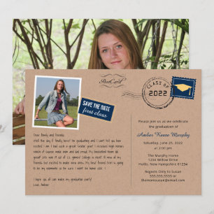 Fun Postcard Style Graduation Party Invitation
