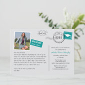 Fun Postcard Style Graduation Party Invitation (Standing Front)