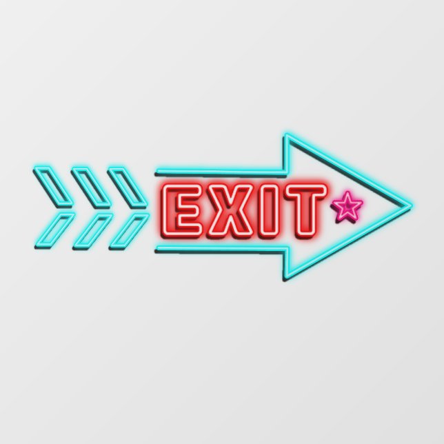 Fun Preppy Colorful Exit Floor Decals (Front)