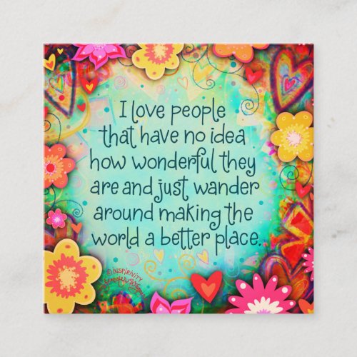 Fun Pretty Love People Inspirivity Kindness Cards