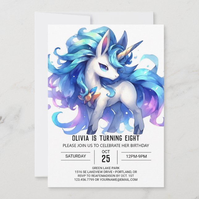 Fun Printable Horse Birthday Invitation (Front)