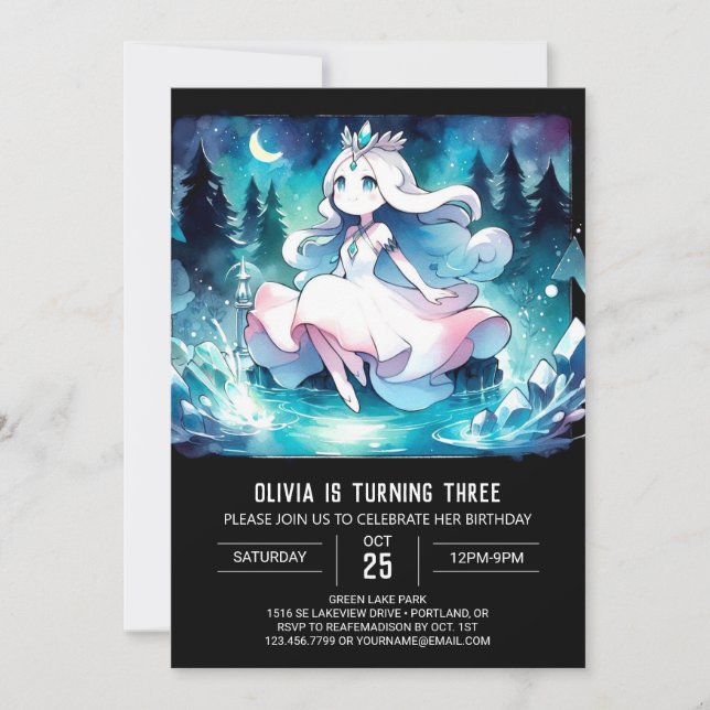 Fun Printable Princess Birthday Invitation (Front)