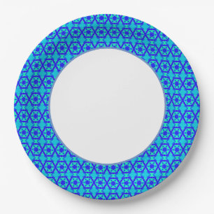 Fun Prints Blue  Dinnerware Paper Plates