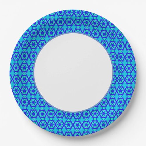 Fun Prints Blue  Dinnerware Paper Plates