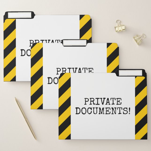 Fun "PRIVATE DOCUMENTS!" File Folder Set (Set)