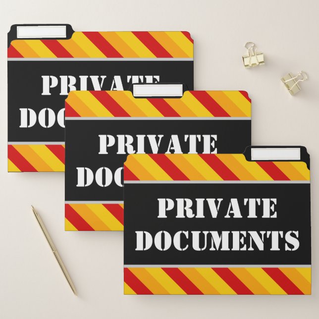 Fun "PRIVATE DOCUMENTS" File Folder Set (Set)
