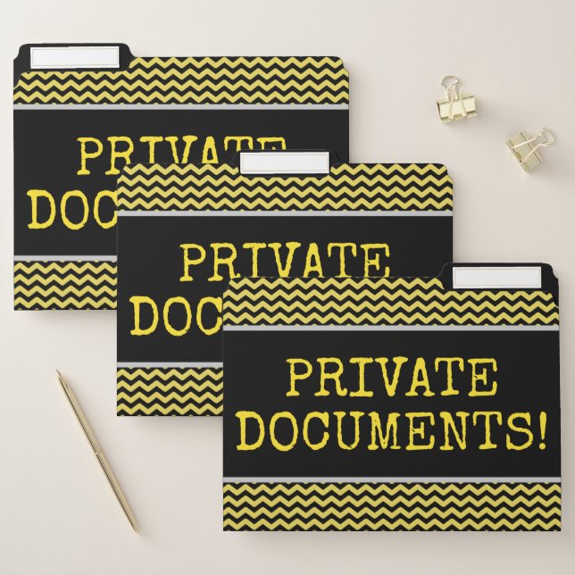 Fun "PRIVATE DOCUMENTS!" File Folder Set (Set)