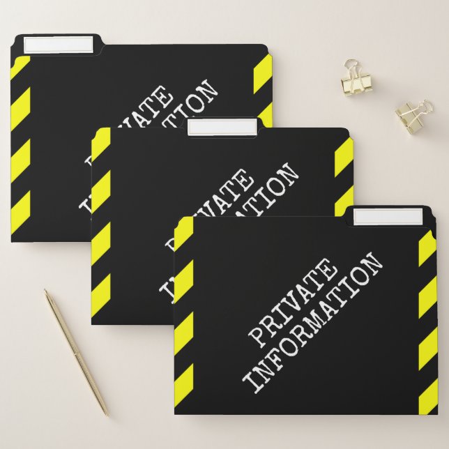 Fun "PRIVATE INFORMATION" File Folder Set (Set)