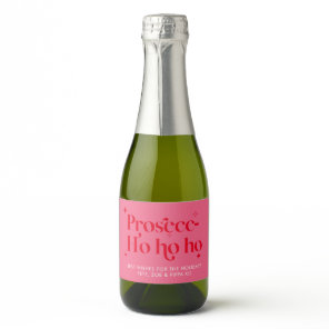 Fun Prosecco Personalized Christmas Wine Label
