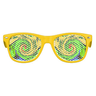 Fun Psychedelic Swirl Party Sunglasses