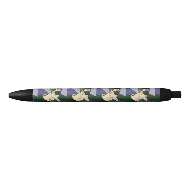 Fun Pug Puppy Dog Art Ink Pen (Front)