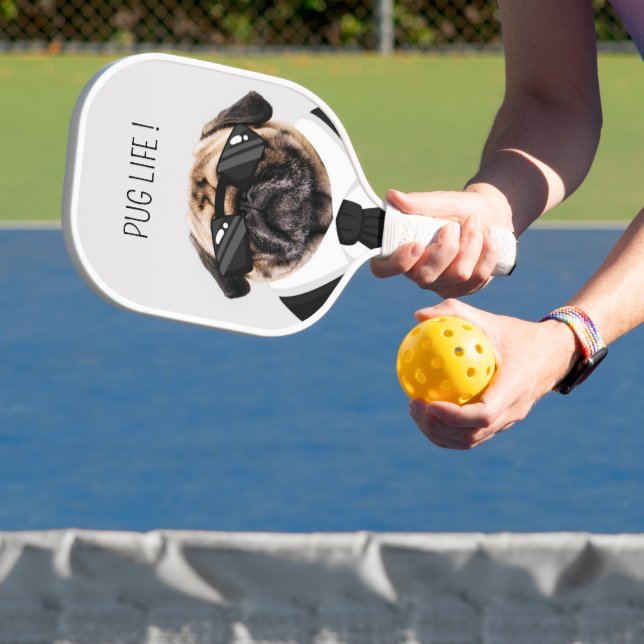 Fun pug stylish modern  pickleball paddle (Insitu)