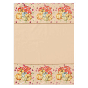 Fun Pumpkin and Apples Fall Season Tablecloth