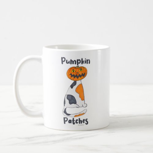 Fun Pumpkin Patches Halloween Calico Cat Cartoon Coffee Mug