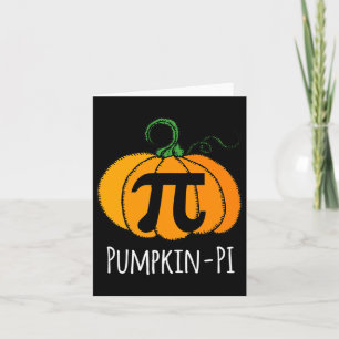 Fun Pumpkin Pi Halloween Costume Math Day Orange Card