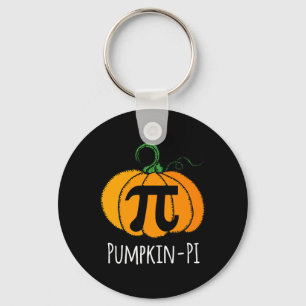 Fun Pumpkin Pi Halloween Costume Math Day Orange  Keychain