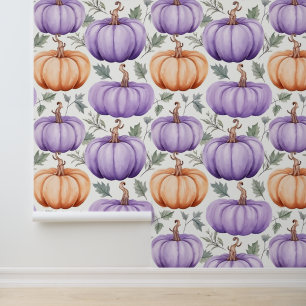 Fun Pumpkin Purple And Orange  Wallpaper
