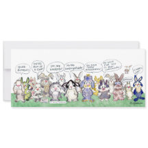 Fun Pun Bunnies Thank You Custom Flat Card