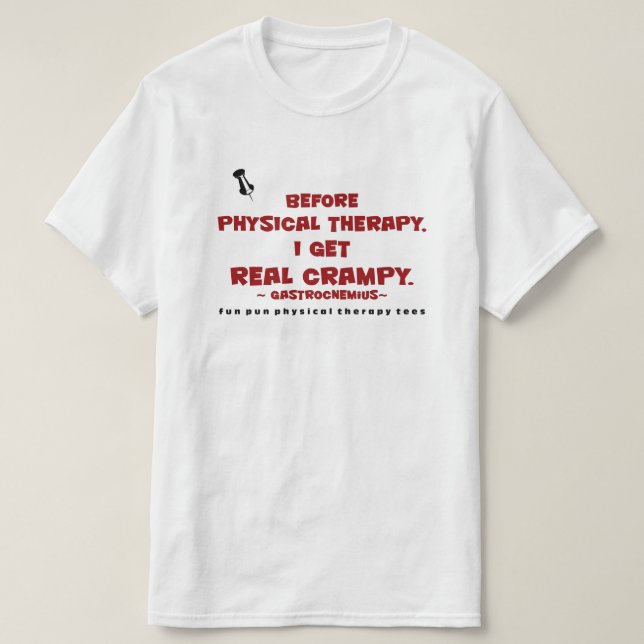 Fun Pun PTees (Gastrocnemius) T-Shirt (Design Front)