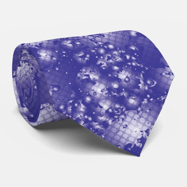 Fun PURPLE Abstract Ink Super Splash pattern Neck Tie (Rolled)