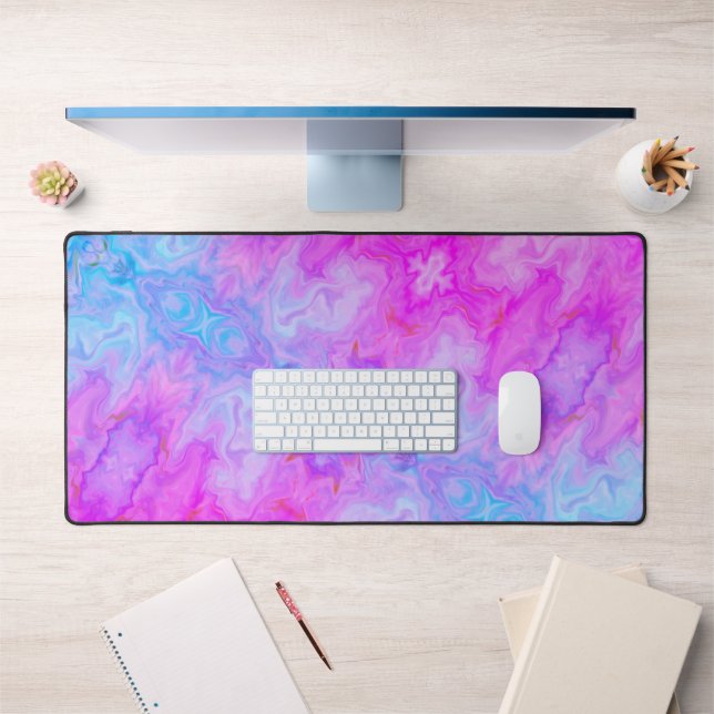 Fun Purple Abstract Pattern Modern Colorful Boho Desk Mat (Office 1)