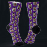 Fun Purple Boyfriend Photo for Girlfriend Socks<br><div class="desc">These fun purple boyfriend photo (for girlfriend) socks feature your own photo in trendy offset pattern and are a cute way for your girlfriend or wife to remember you as she pulls on her socks! This is a great Christmas or birthday gift and your girlfriend or wife will love them...</div>