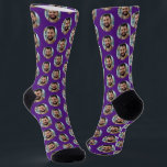 Fun Purple Boyfriend Photo for Girlfriend Socks<br><div class="desc">These fun purple boyfriend photo (for girlfriend) socks feature your own photo in trendy offset pattern and are a cute way for your girlfriend or wife to remember you as she pulls on her socks! This is a great Christmas or birthday gift and your girlfriend or wife will love them...</div>