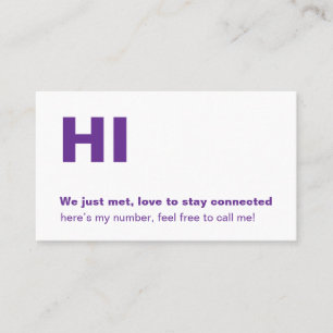 Fun Purple Call Me Social Networking Style Business Card