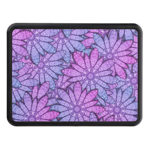 Fun Purple Flowers Hitch Cover