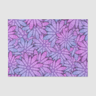 Fun Purple Flowers Tissue Paper