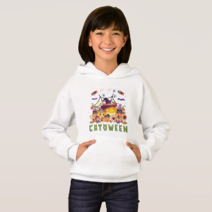 Fun Purple Hat Catoween, Cute Orange Pumpkin, Cato Hoodie
