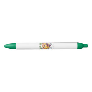Fun Purple Hat Catoween, Cute Orange Pumpkin Pen