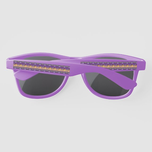 Fun Purple Hat Catoween, Cute Orange Pumpkin Sunglasses (Back)