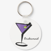 fun purple martini keychain