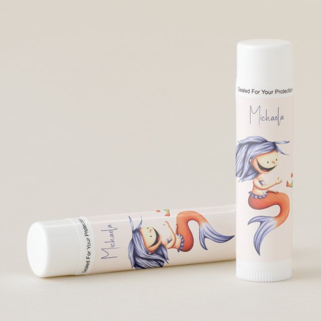 Fun Purple Mermaid Lip Balm (Front)