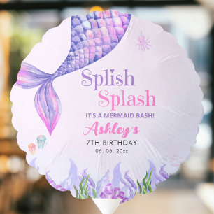 Fun Purple Mermaid Tail, Girl's Birthday Balloon