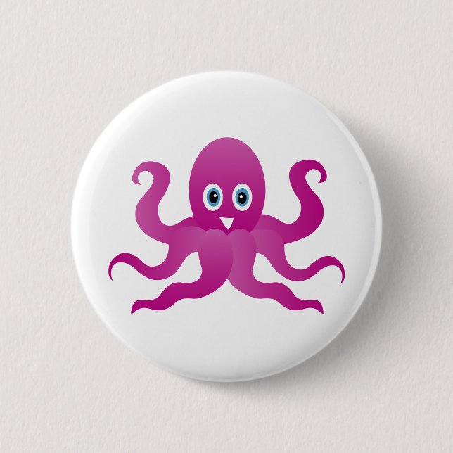 Fun purple octopi button (Front)