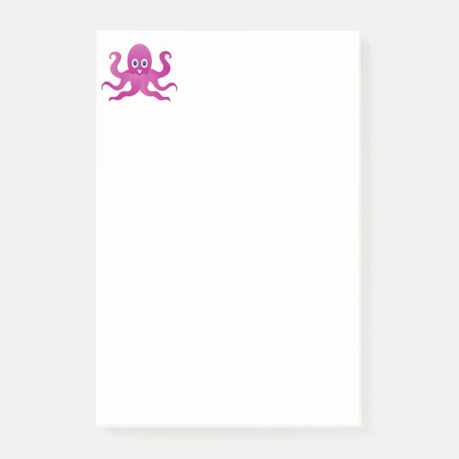 Fun purple octopi post-it notes (Front)
