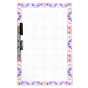 Fun Purple Pink Star Dot Grid New Mom Baby Planner Dry Erase Board