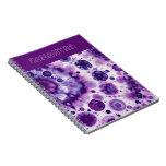 Fun Purple Violet Pink Batik Circles Art Pattern Notebook