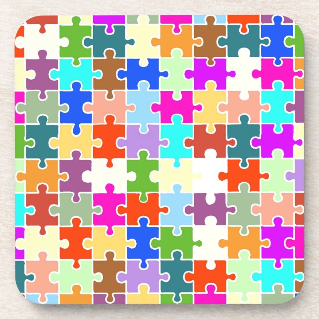 Fun Puzzle Beverage Coaster (Front)