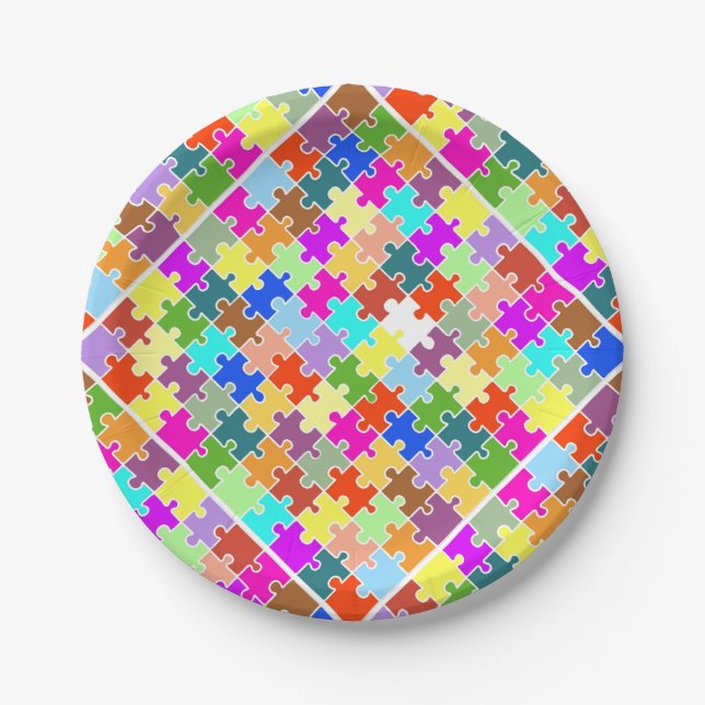 Fun Puzzle Paper Plates (Front)