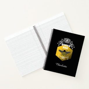 Fun Queen Bee Vintage Inspired Modern Personalized Notebook