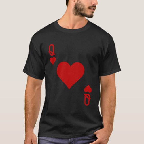 Fun Queen Of Hearts _ Playing Card T_Shirt