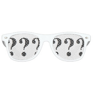 Fun Question-Mark Party Retro Sunglasses