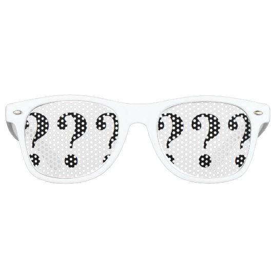 Fun QuestionMark Party Retro Sunglasses