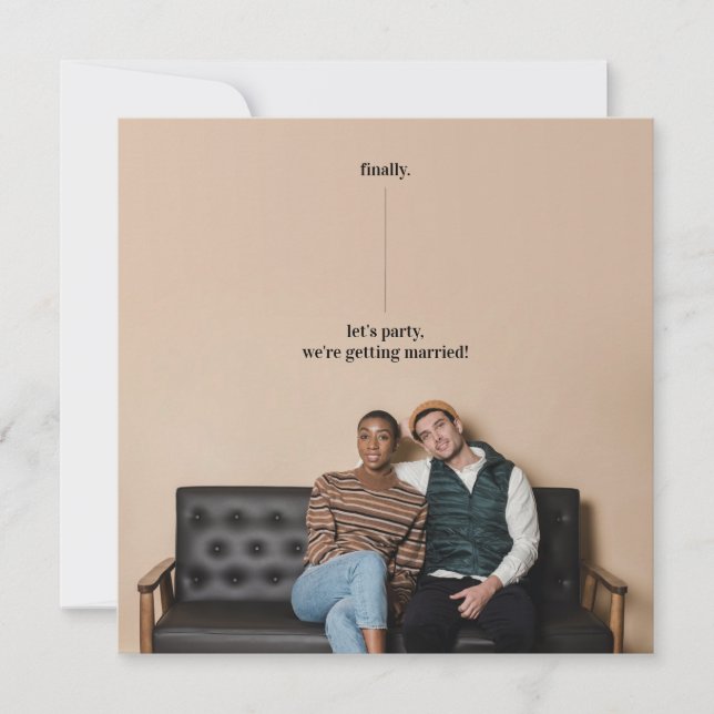 Fun Quirky Design Save the Date Wedding Card (Front)