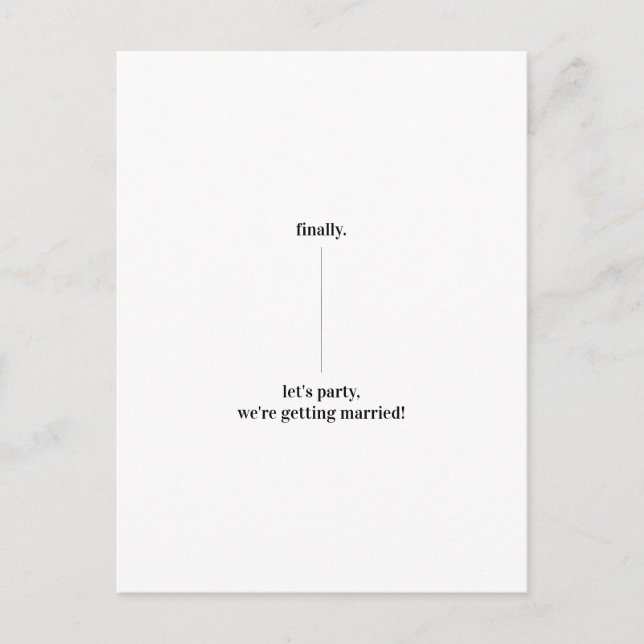 Fun Quirky Design Save the Date Wedding Update Postcard (Front)